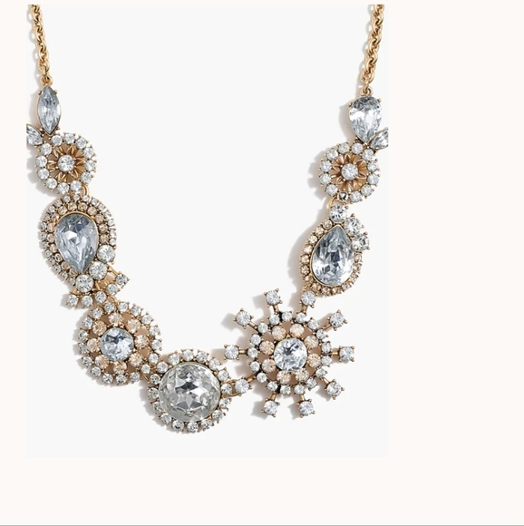 J CREW Crystal Burst Statement Necklace - Picture 1 of 3